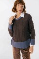 Sweater Mix Chocolate/Azul