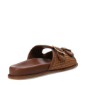 Sandalias de Mujer Bottero Baja Doble Hebilla Marrón Caramelo