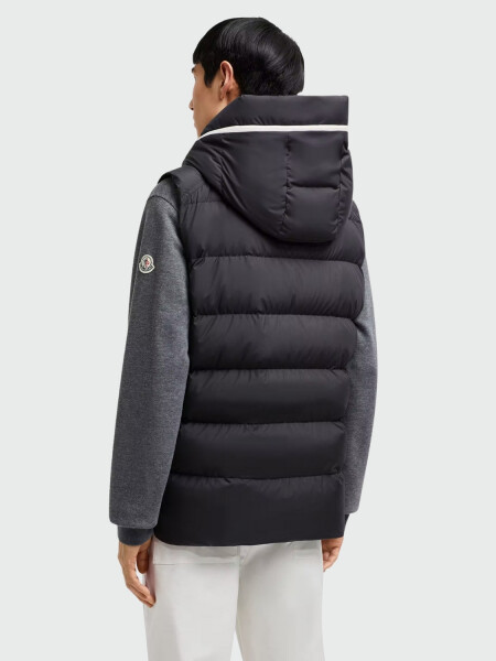 MONCLER - Chaleco Acolchado con Capucha Cardamine Negro
