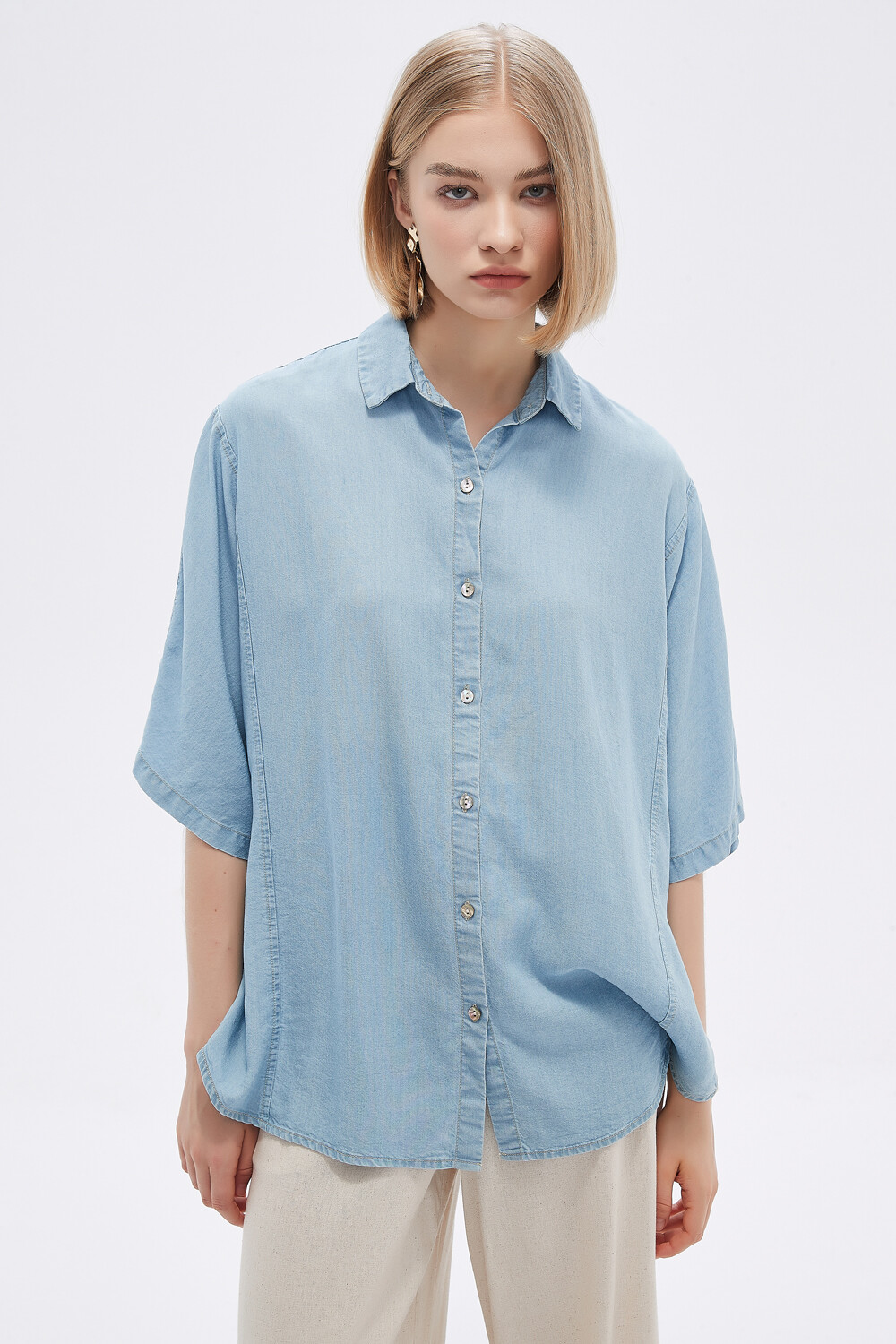 Camisa Pezo Celeste