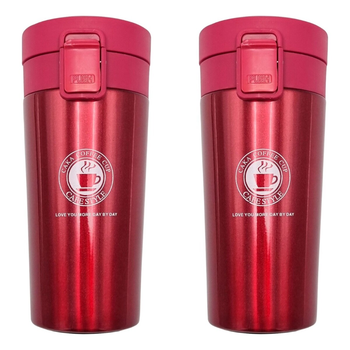 Pack X10 Vaso Taza Térmico Botella 380ml Abre Facil Cafe Te - Color Variante Fucsia 