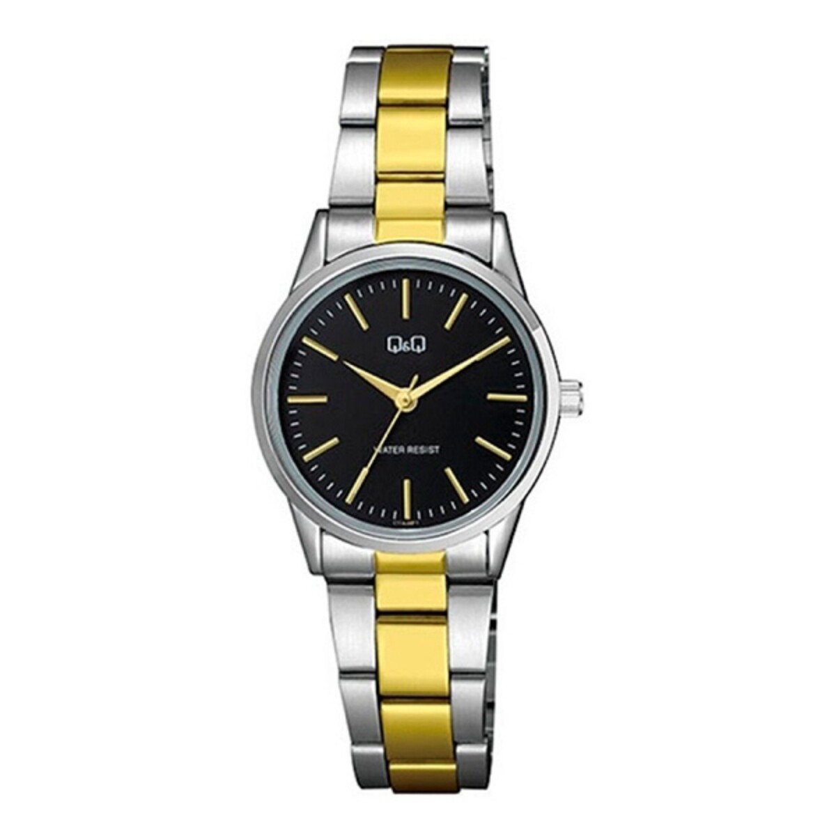 Reloj Análogo Q&Q Resistente al agua Dama – Dorado Plateado 