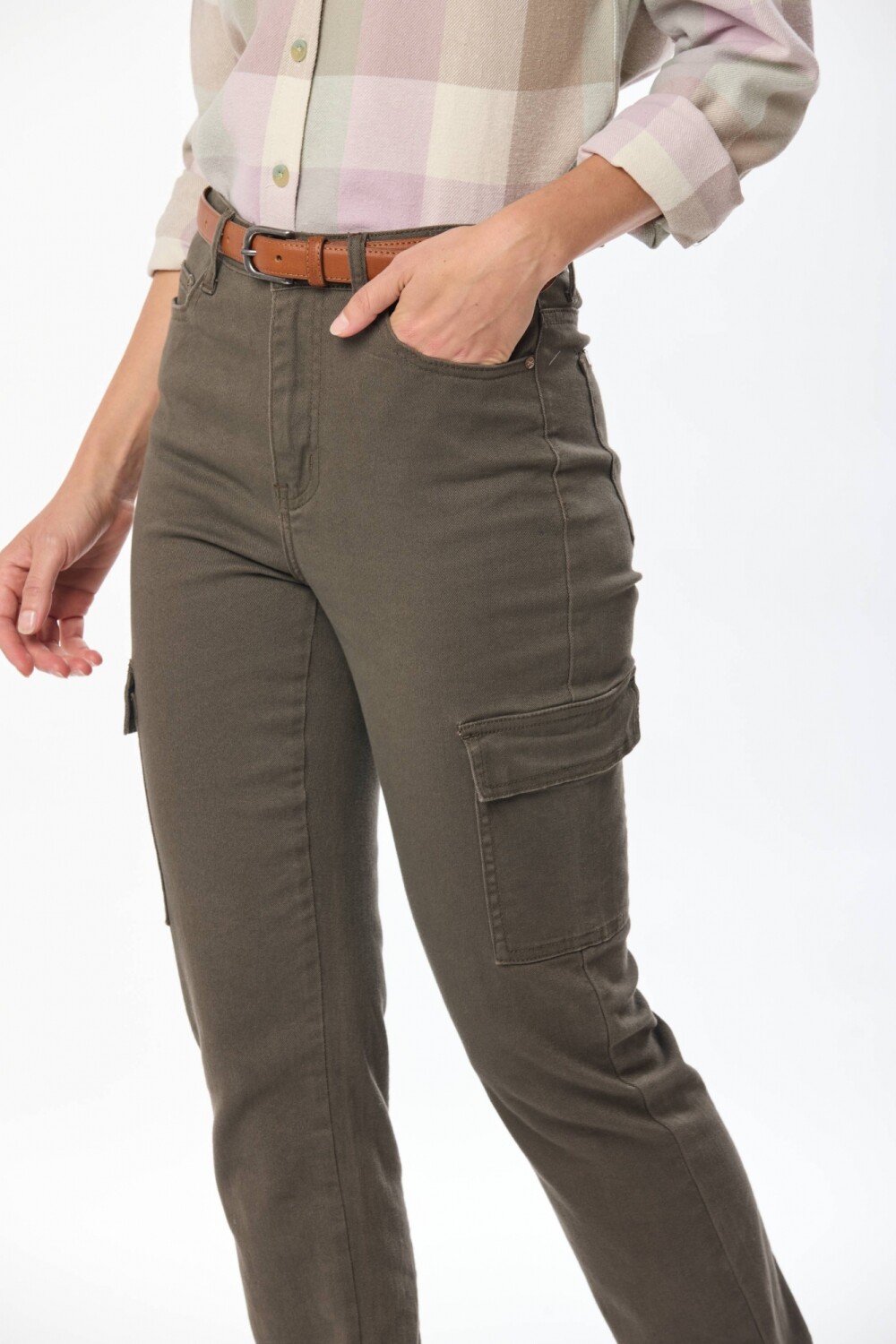 PANTALÓN CARGO SKINNY Verde