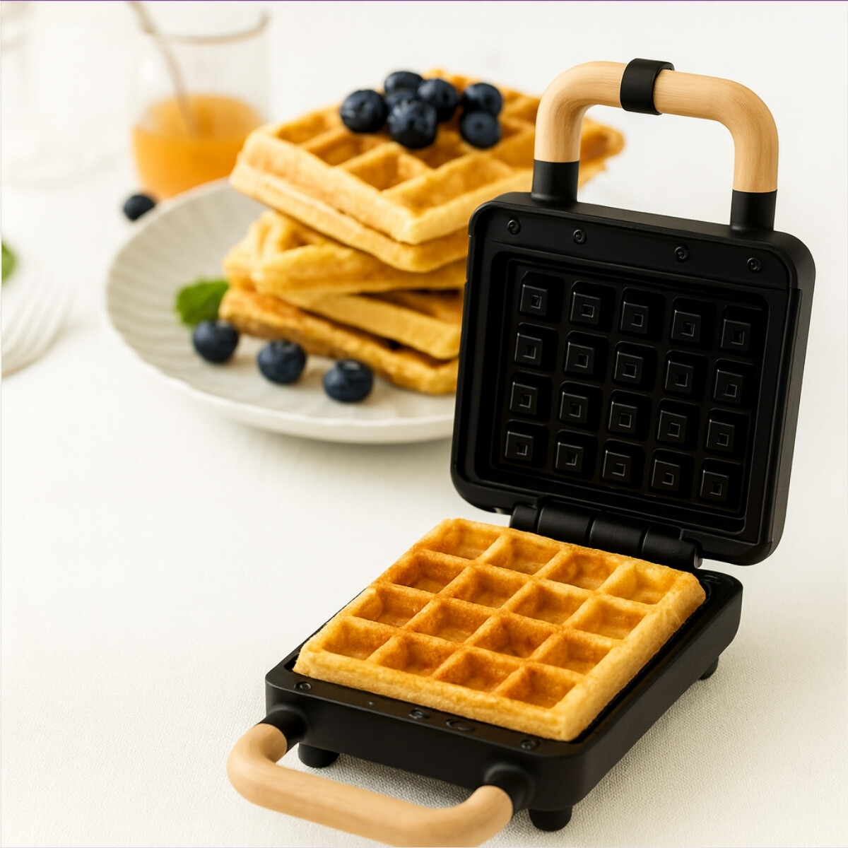 Waflera Sandwichera 2 en 1 Negra ADE 