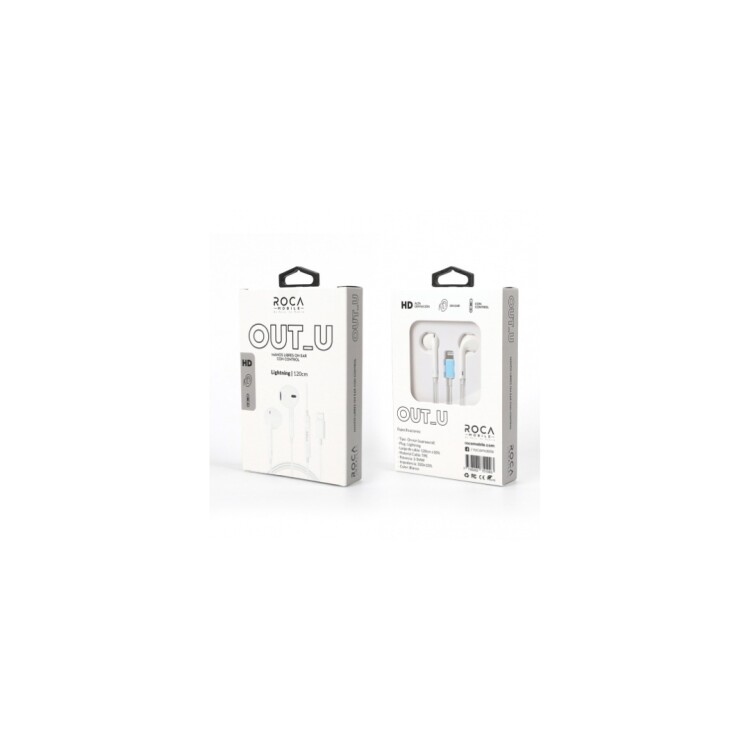 MANOS LIBRES STEREO ROCA LIGHTNING NEGRO