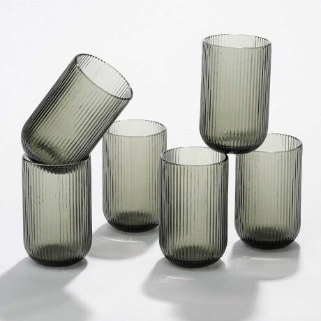 VASO VIDRIO GRIS MERLOT