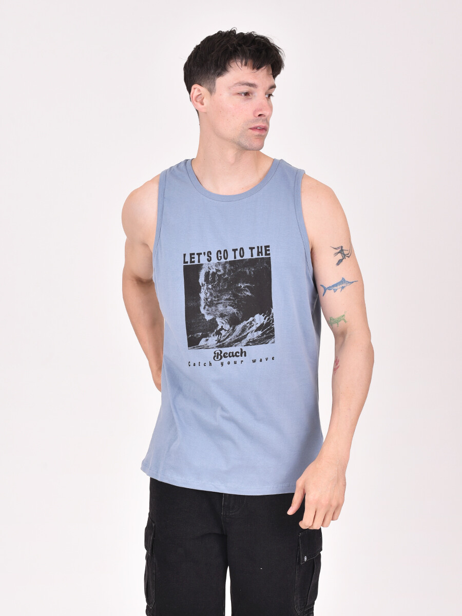 MUSCULOSA SAN DIEGO - AZUL PIEDRA 