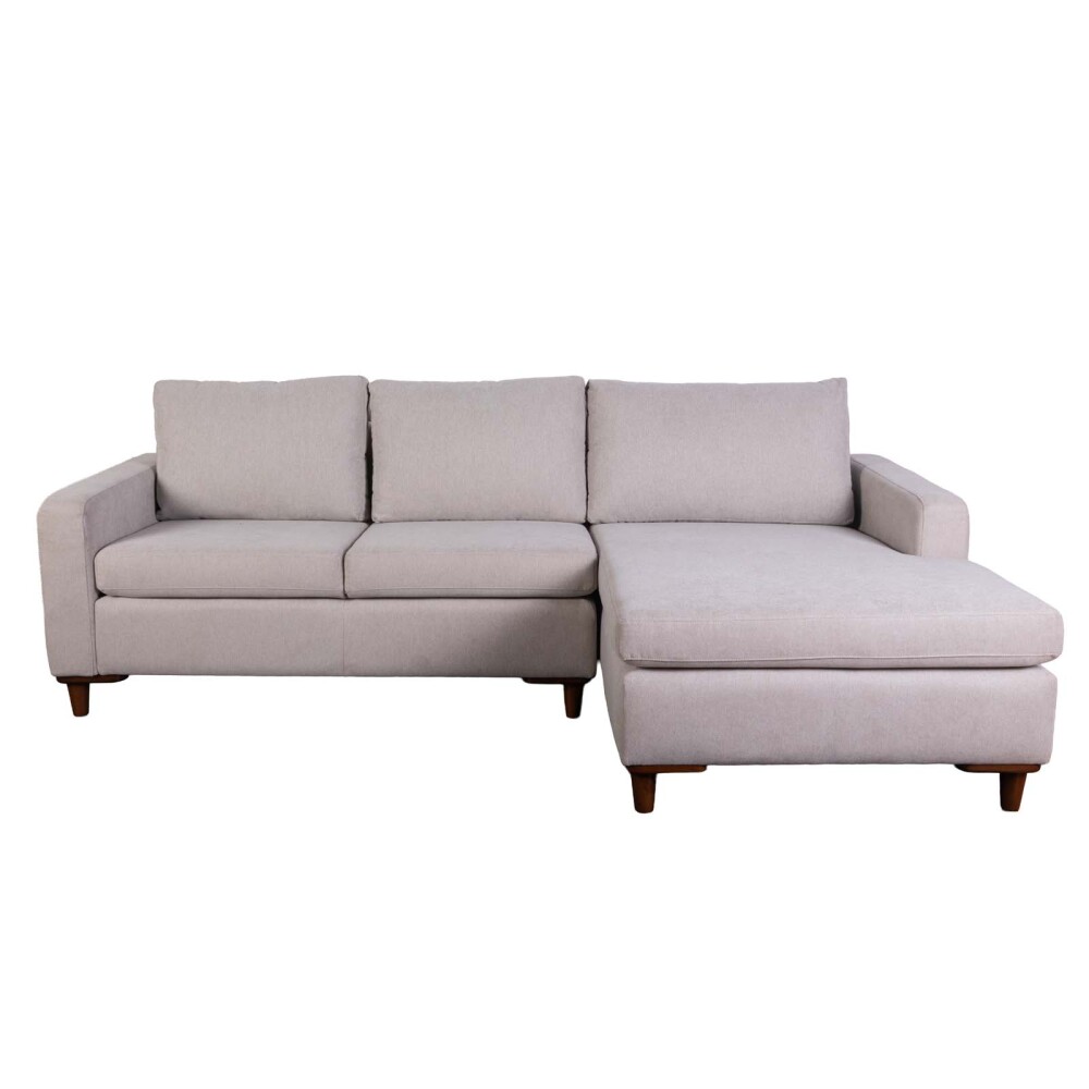 SOFÁ C/CHAISE MÁS DE 4 CUERPOS TELA NATURAL-BEIGE NAPOLI BEIGE