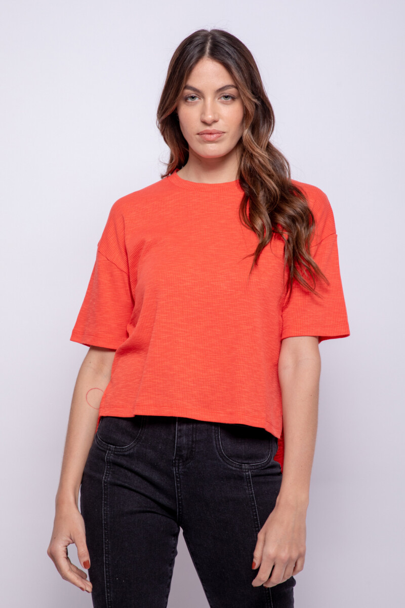 REMERA DORADO Rojo Brillante