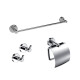 SET DE ACCESORIOS BAÑO METAL URBAN CROMO ACABADO BRILLO CROMO