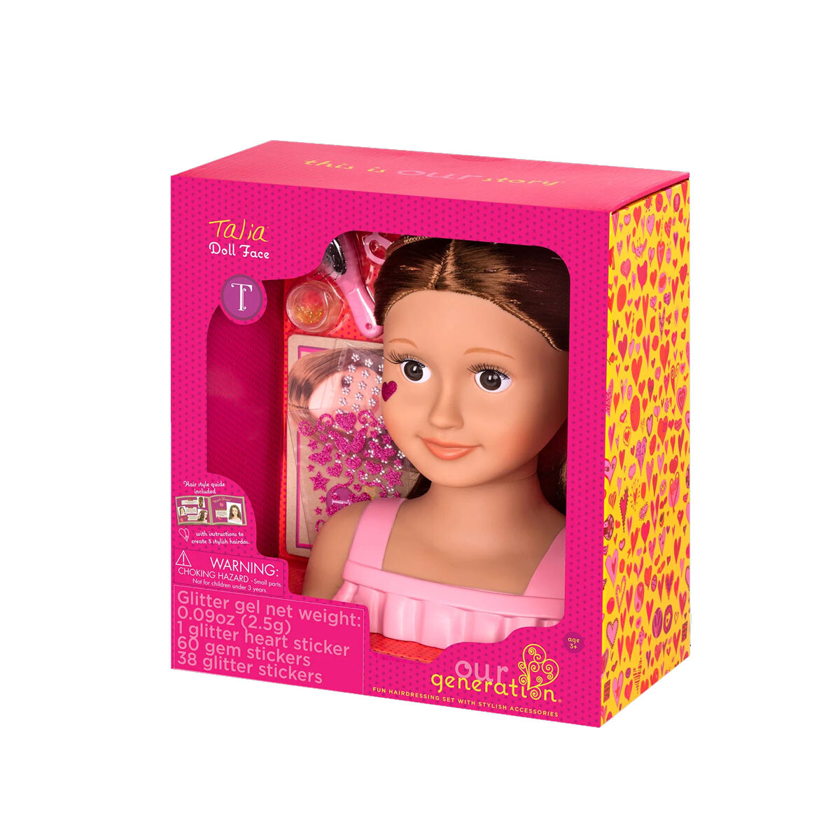 Muñeca Busto Cabeza para peinar y accesorios Our Generation 