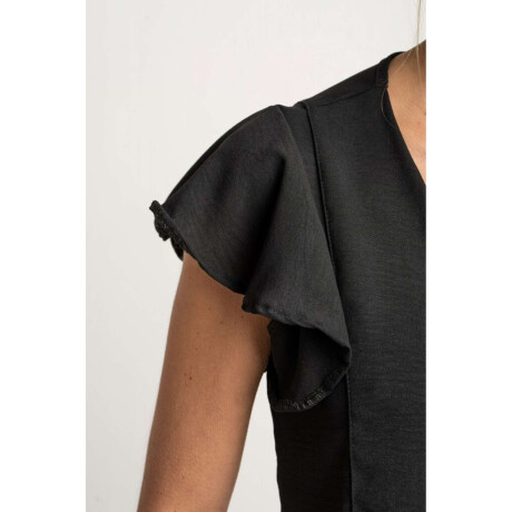 Blusa Escote V Negro