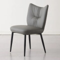 Silla De Comedor Ecocuero Super Acolchonada Gris