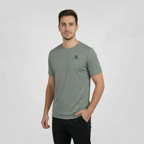 T-SHIRT BASIC MEN TRNG VERDE DRIED