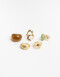 Sets Anillos Color Set 5 Anillos Mix Materiales - Dorado