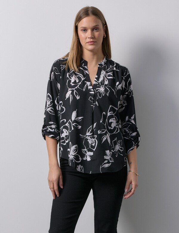 Blusa Printed NEGRO/BLANCO