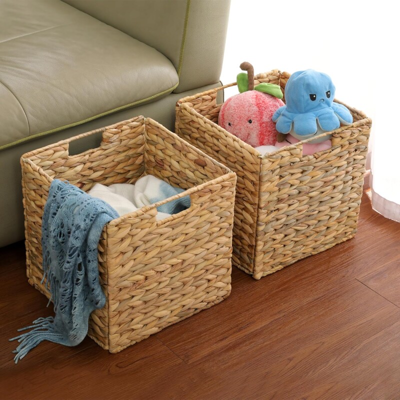 Cesta cuadrada jacinto de agua Cesta cuadrada jacinto de agua