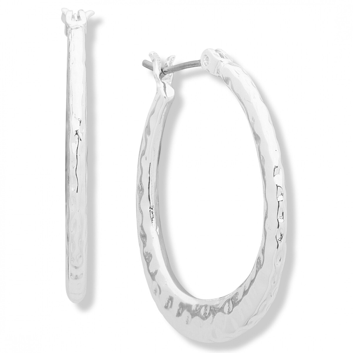 Pe 28Mm Sm Teardrop Hoop - Silver 