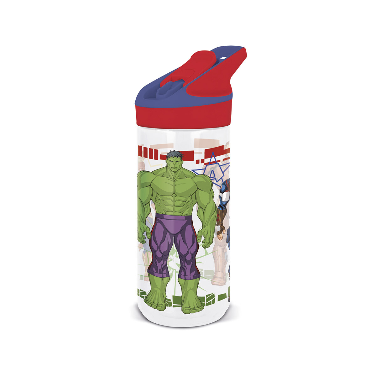 Botella Tritán Avengers 620ml con Pajita 