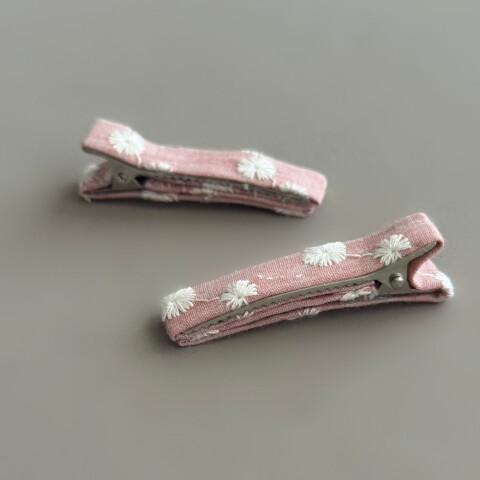 Pinza Básica Forrada Rosa X 2