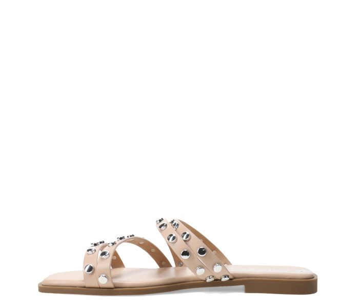 Sandalia de Mujer Miss Carol ZYLO con tachas Beige