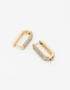 Aros Argollas Strass Aros Argollas Eslabón Strass - Dorado