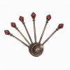 Set de cucharitas piedra cobre Rojo