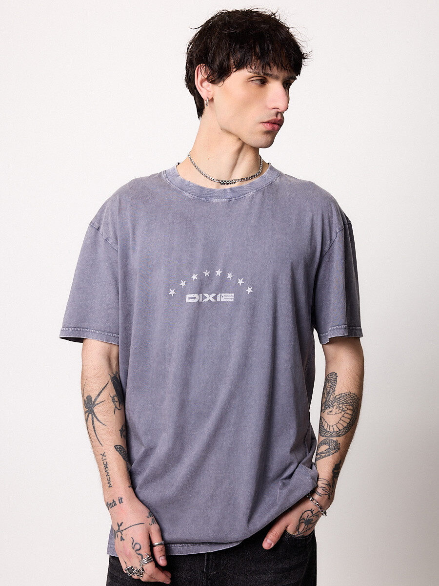 T-SHIRT M/C COSTA DE ORO DIXIE - Azul Piedra 
