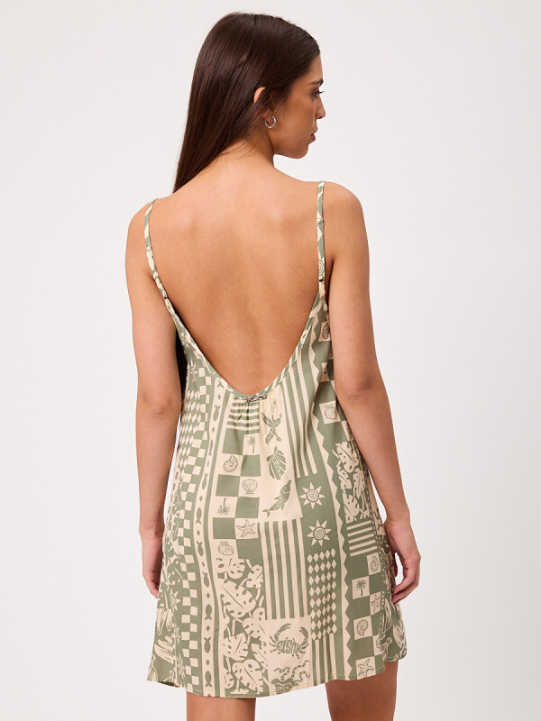 VESTIDO CORTO MASINI RUSTY Verde