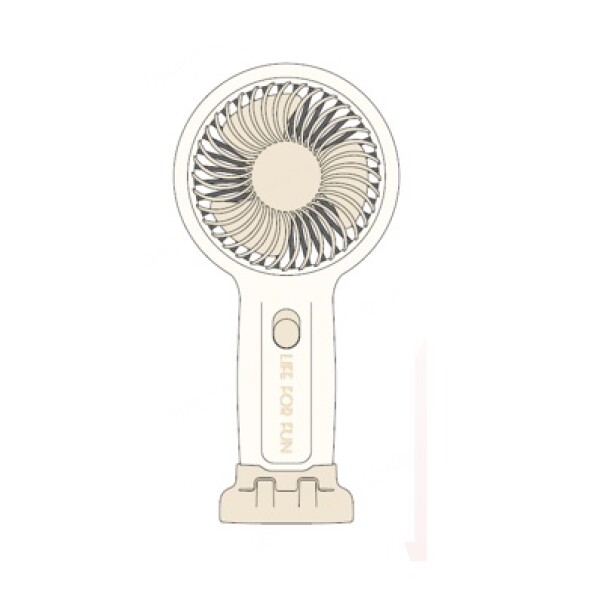 Ventilador mini con soporte amarillo