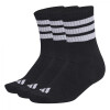 Medias Adidas 3S ESS C MID 3P Hombre KC9617 Negro-blanco