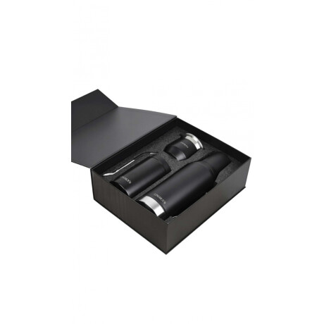 Kit Cebador Mate -Termo -Yerbera -Bombil Premium Negro