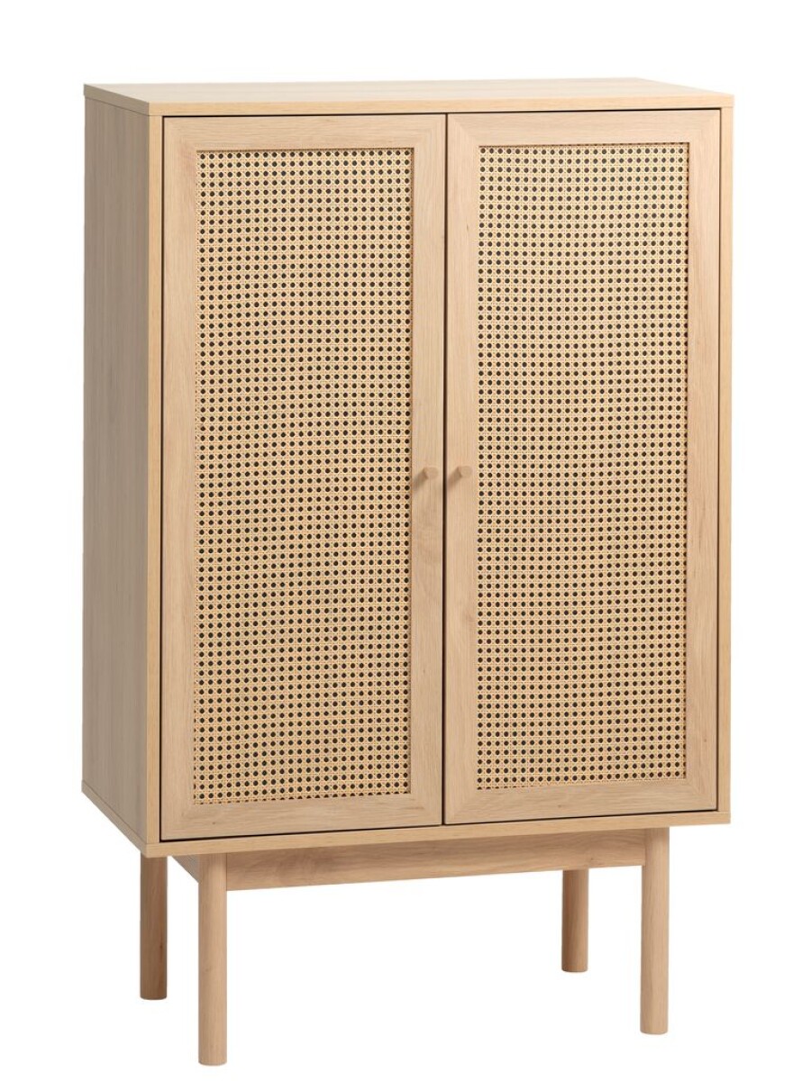 Armario HALMSTAD 2 puertas ratán sin/roble 