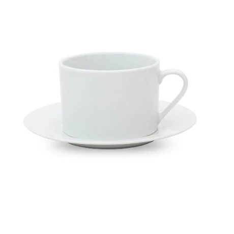 TAZA DE TE CON PLATO BLANCO PORCELANA SELECTA TAZA DE TE CON PLATO BLANCO PORCELANA SELECTA