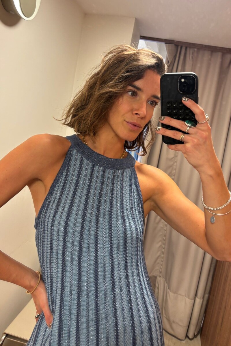 Vestido Ecos Celeste