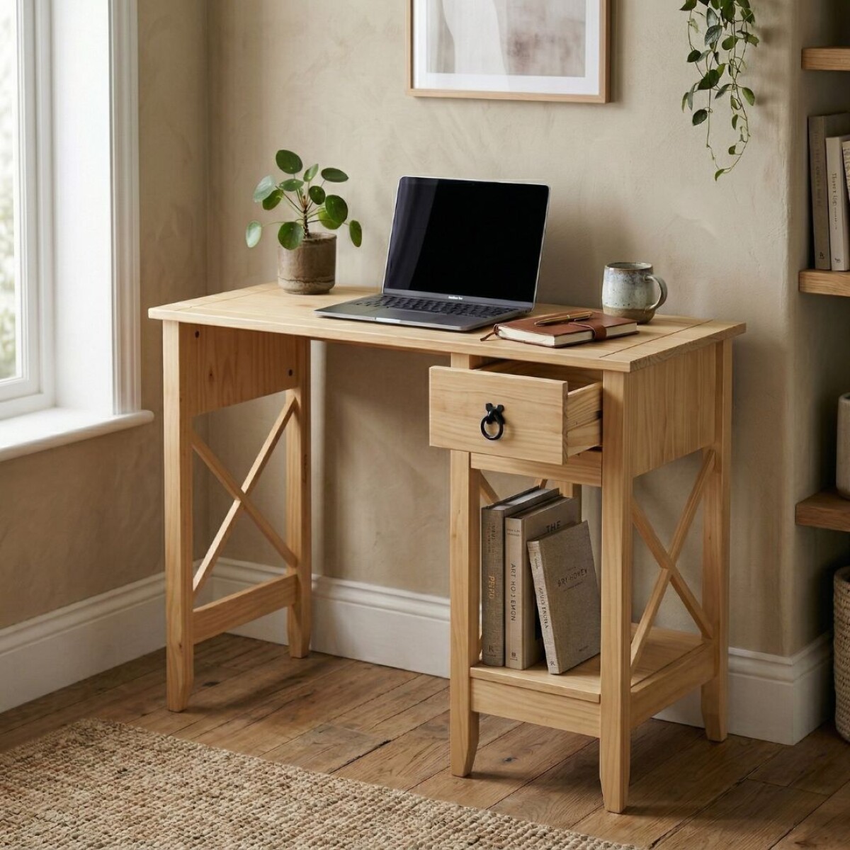 Escritorio con Cajón - Mexicana - Open - Natural 