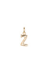 CHARM DE ALEACION DE METALES BAÑADO EN ORO DE 18 K CON FORMA DE LETRA Z CON ARGOLLA Charm