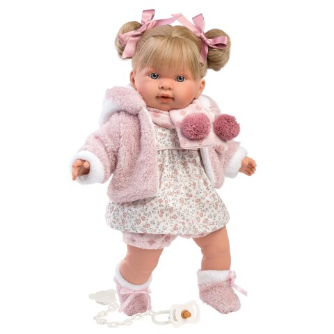 Bebe Llorens Muñeca Alexandra Llorona Vestido Abrigo 42cm Variante Modelo Alexandra