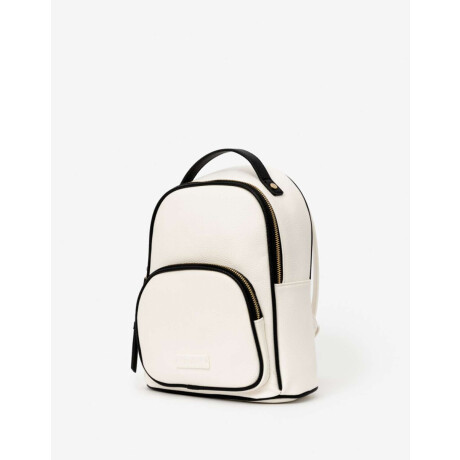 Mochila Con Bolsillo Blanco Crudo