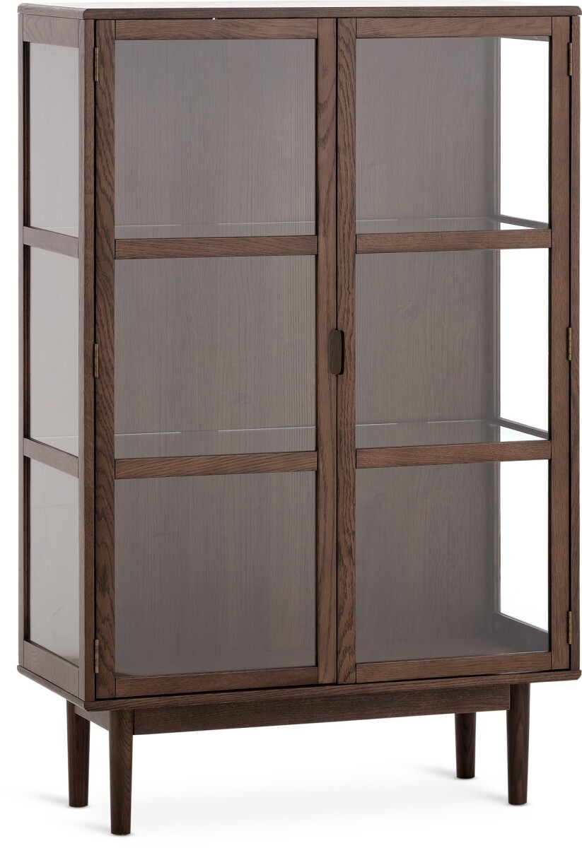 Vitrina VESTERBY baja 2 puertas roble osc 