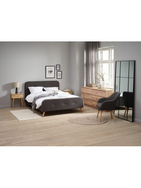 Estructura cama KONGSBERG 2 Plazas 140x200 gris Estructura cama KONGSBERG 2 Plazas 140x200 gris