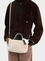 Bolso Tote De Textura Suave crudo