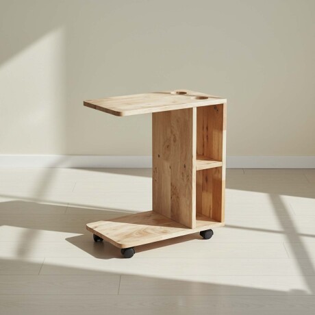 MESA DE LIVING LATERAL - ARRIME MADERA NATURAL-BEIGE MONTANA NATURAL