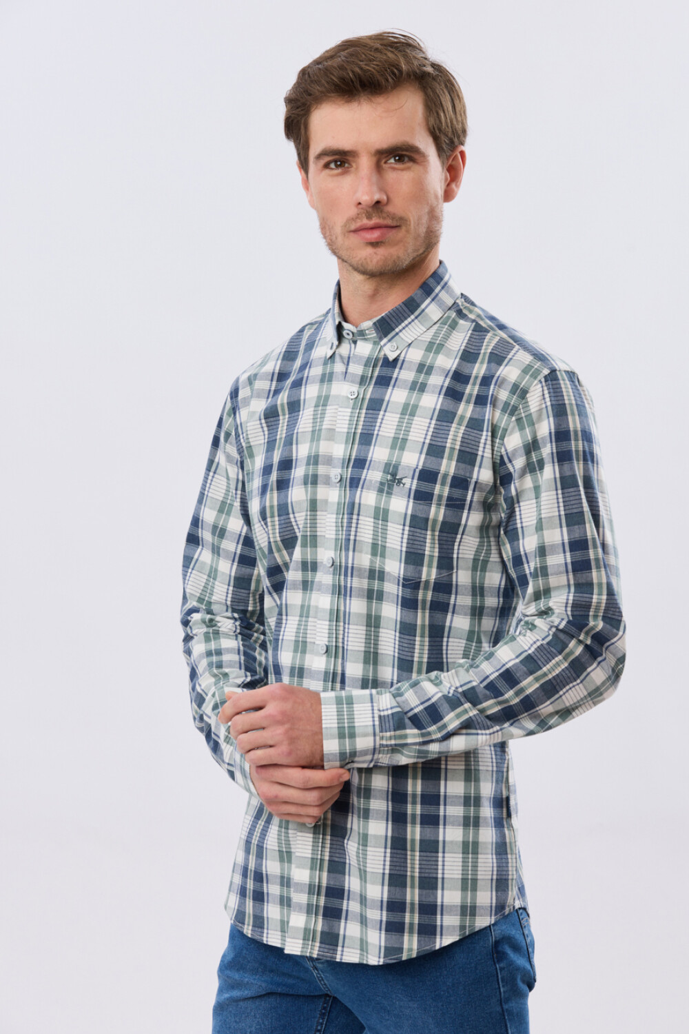 CAMISA CUADROS Azul Oscuro