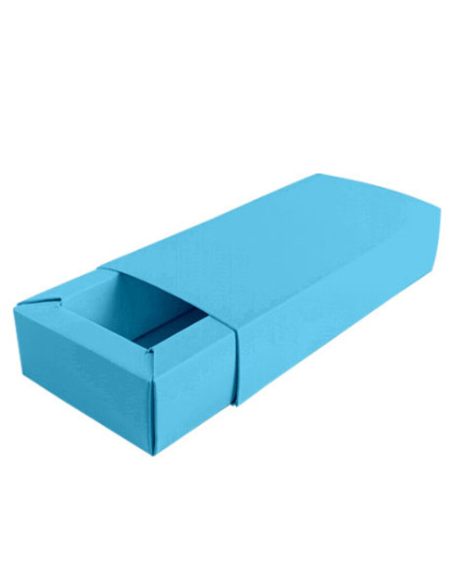 Caja rectangular 6x12x2,5 cm. - CELESTE 