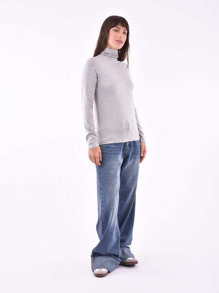 POLERA NAZARETH GRIS MELANGE M