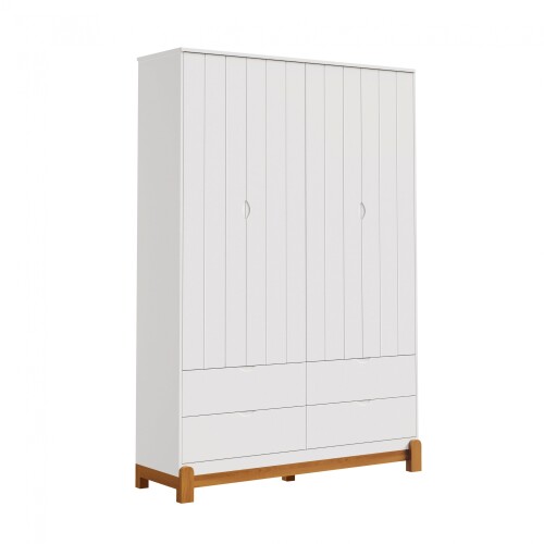 Ropero 4 Puertas 4 Cajones - Lotus Blanco