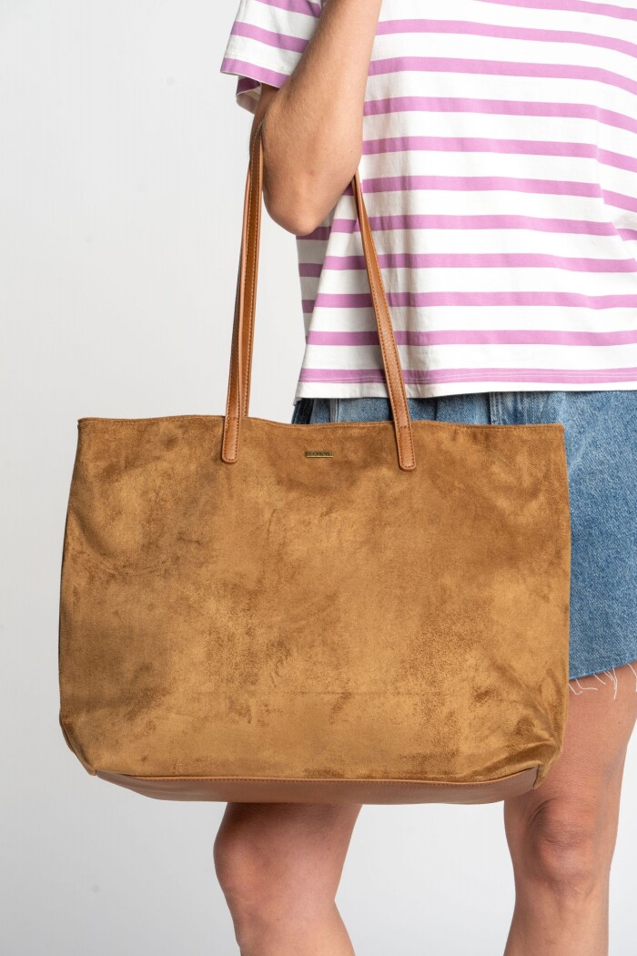 Travel Bag Gamuza Vegana Camel