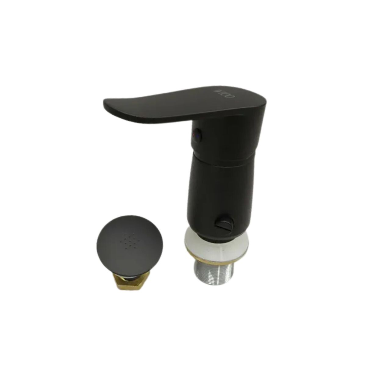 Monocomando Bidet Con Transferencia Negro 35mm Wico 