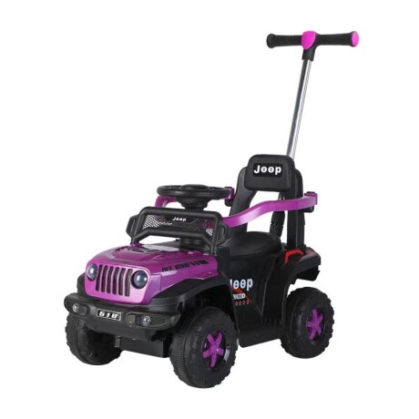 Jeep Bebesit a Batería y Push Car 2 en 1 VIOLETA